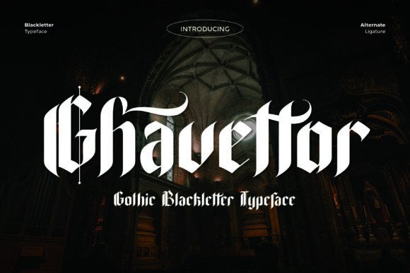 Ghavettor Font: A Bold Blackletter for Creative Makers