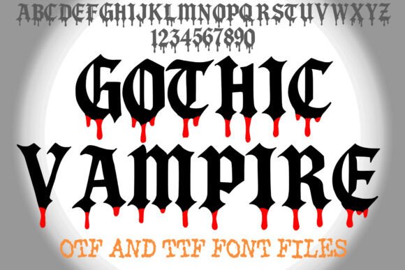 Gothic Vampire Font: A Bold Typeface for Dramatic Editorial Design