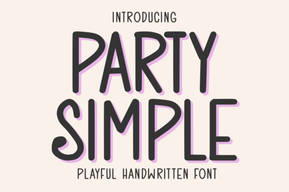 Party Simple: A Handwritten Typeface with Bold Flair for Branding