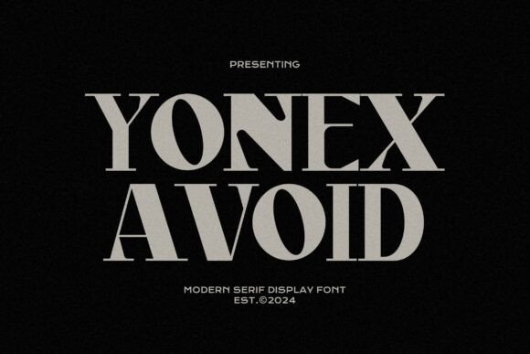 Yonex Avoid: A Bold Serif Font for Makers and Sellers